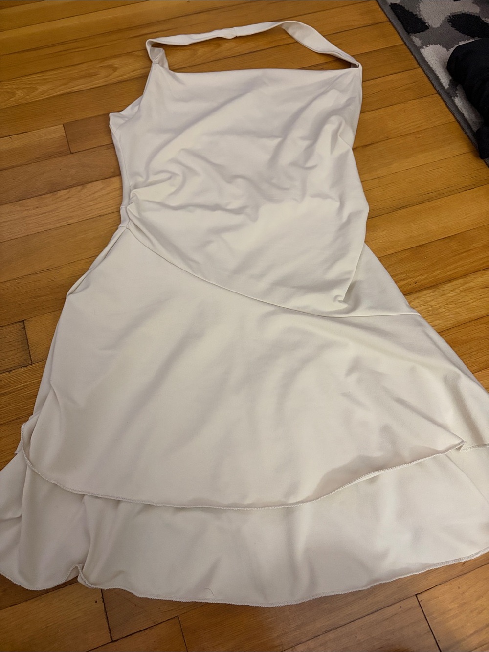 SHEIN Cream Layered Midi Dress